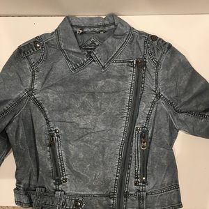 New viscous w/ polyurethane coating Moto jacket. L